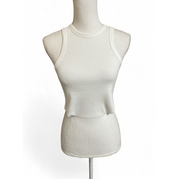 NWT Bundle 2 Wild Fable Women's M Cropped Mini Tank Top Ribbed Black & White NEW - Picture 9 of 13